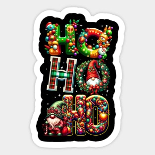 Ho Ho Ho Christmas Gnome Cute Xmas Family Sticker